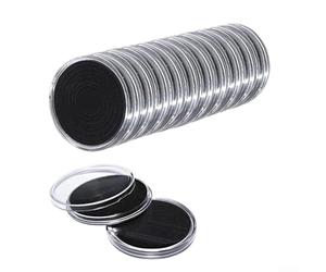 Juego de exhibición de cápsulas de monedas, 20 piezas, material PS, diseño translúcido con sello ajustable, se adapta a tamaños de monedas de 17 mm, 20,5 mm, 25 mm, 27 mm, 30 mm, 35 mm, 40 mm, 46 mm