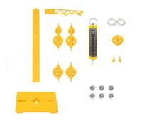 Juego de experimentos científicos con polea, palancas, dinamómetro y accesorios, principios de mecánica de aula, accesorios de enseñanza, juego de polea de física