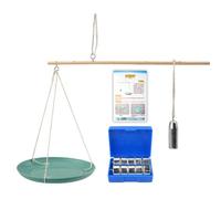 Juego de experimentos de equilibrio para el aula, viga de madera de 25 cm / 9.8in, bandeja suspendida de 15 cm, aparato científico que explora los principios de la palanca a través de actividades