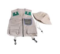 Juego de Explorador para Niños Conjunto Infantil Chaleco Sombrero Accesorios Educativos Tela Duradera Adecuado para Presentaciones Exploraciones en El