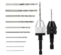 Juego de extensión de impacto, portabrocas para destornillador de impacto, adaptador de taladro con 10 brocas, herramientas de perforación, alta precisión, fácil instalación para brocas de vástago