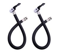 Juego de extensión de válvula para manguera de inflado de neumáticos de coche de 37,5 cm, universal para coche, motocicleta y bicicleta (MTB/bicicleta de carretera), conexión de 12 mm