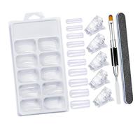 Juego de extensiones de uñas de moda para principiantes Claras uñas postizas Consejos uñas acrílico pincel manicura arte herramienta