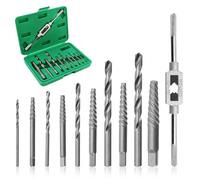 Juego de extractores de tornillos, 11 piezas, juego de brocas HSS, desenroscador, extractor izquierdo, para taladrar y quitar tornillos dañados
