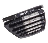 Juego de extractores de tornillos HAZET 840/5 I Juego de 5 piezas en práctica caja de plástico I Fabricado en Alemania - Extractor para zurdos para aflojar y extraer tornillos atascados o rotos