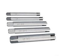 Juego de extractores de tornillos dañados, 5 unidades, M5-M10, removedor de grifo roto, acero endurecido, espiral izquierda para herrajes oxidados