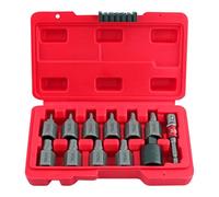 Juego de extractores de tornillos de 3/8 pulgadas, cabeza hexagonal, multiranura, fácil de quitar Brokend, pernos oxidados, tornillos, tuerca, extractor de tornillos Allen