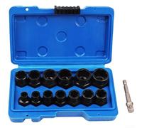Juego de extractores de tornillos de extensión de 65 mm diseñado para recuperar pernos rotos en espacios reducidos durante reparaciones de campo (A)
