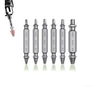 Juego de extractores de tornillos eficientes de 6 piezas, diseño de doble cabeza, herramientas HSS para quitar tornillos dañados y pernos oxidados