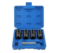 Juego de extractores de tornillos: WIYETY Juego de 5 extractores de tuercas de perfil en espiral, extractor para quitar tuercas y tornillos dañados, oxidados (17-22 mm)