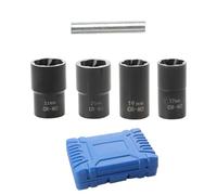 Juego de extractores de tuercas de grado automotriz, 4 tamaños con textura antideslizante, elimina pernos dañados sin deslizamiento, herramienta de extracción de lengüetas automotrices para pernos