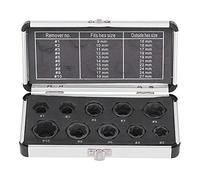 Juego de extractores de tuercas, herramienta extractora de pernos para tuercas y pernos oxidados, dañados o desgastados, extractor de casquillos de acero aleado de cromo-vanadio (estilo bajo)