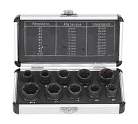 Juego de extractores de tuercas, herramienta extractora de pernos para tuercas y pernos oxidados, dañados o desgastados, extractor de casquillos de acero aleado de cromo-vanadio (Estilo alto)