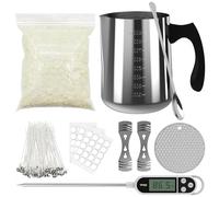 Juego de fabricación de velas DIY regalo para vacaciones, cumpleaños, aniversarios | Juego de cera de soja con maceta de 900 ml, mechas, pegatinas, ideal para Navidad, Día de la Madre, San Valentín |