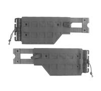 Juego de Fajín Elástico Táctico MOLLE con Hebillas de Liberación Rápida y Paneles Laterales Ajustables para Chaleco Airsoft y Caza(Gray)