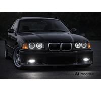 Juego De Faros Antiniebla LED Negro Cristal Para BMW E36 91-99