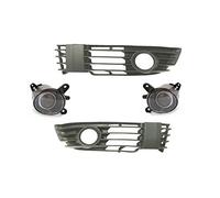 Juego de faros antiniebla NSW + embellecedores de rejilla de ventilación compatible con VW Passat 3BG