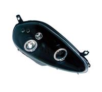Juego de faros compatible con Fiat Grande Punto 2005-2008 - Negro - incl. Ojos de angel