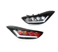 Juego De Faros Delanteros Compatible Con Hyundai Para Elantra 2011 2012 2013 2014 2015 2016 Conjunto Faros Delanteros Sedán Cupé Con Encendido Secuencial Efecto Ojo Diabólico 4 Lentes.