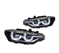 Juego De Faros Delanteros para BMW F30 2012-2019 F35 Faros Delanteros LED para Coche 320i 318i 325i DRL Angel Eye Accesorios para Automóviles Faro Principal(For Halogen)