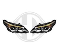 Juego De Faros Izquierdo Y Derecho Para BMW 5 Series Touring Negro Transparente