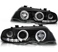 Juego De Faros LED Angel Eyes Para BMW E46 Coupé 99-03 Negro