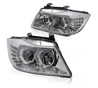 Juego De Faros LED Angel Eyes Para BMW Serie 3 E90 E91 05-08 Cromado LED