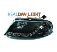 Juego De Faros LED DRL LHD Claros Negros Para VW Passat Typ3BG 00-05