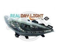 Juego De Faros LED DRL LHD Claros Negros Peugeot 207 06-12