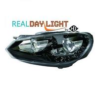 Juego De Faros LHD LED DRL Claros Negros Hi Lo Para VW Golf VI