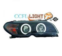 Juego De Faros Proyector CCFL Claros Negros Para BMW Serie 3 E46 Coupe 03-07