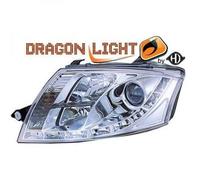 Juego De Faros Proyector LHD LED Dragón Claro Cromo H7 H1 Para Audi TT 98-06
