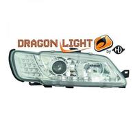Juego De Faros Proyector LHD LED Dragon Claro Cromo Para Peugeot 306 II 97-01
