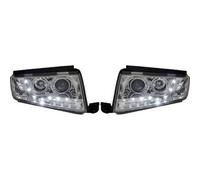 Juego De Faros Proyector LHD LED Dragón DRL Cromo Para Skoda Fabia 1999-2007