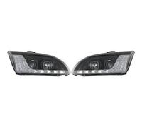 Juego De Faros Proyector LHD LED Dragón DRL Negros Para Ford Focus II 04-07
