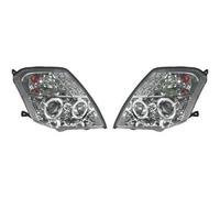 Juego De Faros Proyector LHD Ojos De Ángel Claro Cromo Para Citroën C2 03-08