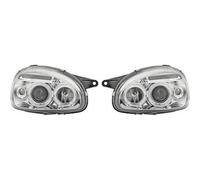 Juego De Faros Proyector LHD Ojos De Ángel Cromo Para Vauxhall Corsa B 1993-2000