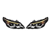 Juego De Faros Proyector LHD Ojos De Ángel Negros H7 Para BMW E60 E61 2003-07
