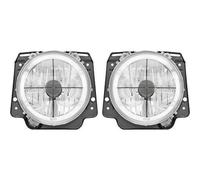 Juego De Faros Proyector LHD Ojos De Ángel Negros Para VW Golf II Typ191 1983-91