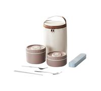 Juego de fiambrera aislada de alta calidad de acero inoxidable 304 con bolsas térmicas, recipiente Bentos a prueba de fugas con varios compartimentos para oficina, escuela y exteriores, resistente