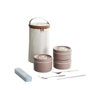 Juego de fiambrera aislada de alta calidad de acero inoxidable 304 con bolsas térmicas, recipiente Bentos a prueba de fugas con varios compartimentos para oficina, escuela y exteriores, resistente