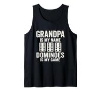 Juego de fichas Grandpa Is My Name Domino Player Dominoes Lover Camiseta sin Mangas