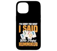 Juego de fichas para jugadores de Rummikub I Am Sorry King Rummikub Carcasa para iPhone 15