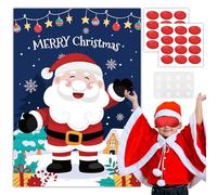 Juego de Fiesta de Navidad para Niños,5pcs Suministros para Juegos de Fiesta de Navidad-Póster del Adornos Navidad&Máscara de Ojo de Navidad&Nariz Roja Pegatinas Navidad etc Juego de Navidad para Niño