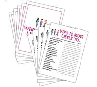 Juego de fiesta nocturna para niñas, juegos de fiesta nocturna para damas - Who I Most Prokely To Game Pack - Fun Girls Night In/Girls Night On - Juegos para adultos - 30 tarjetas de juego