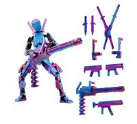 Juego de figuras de acción T13, modelo de robot totalmente montado, regalo de decoración de escritorio multiarticulado impreso en 3D, Lucky 13 para coleccionistas (rojo y azul)