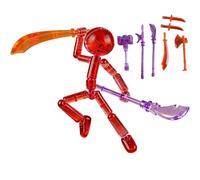 Juego de figuras de anime, juguete coleccionable de múltiples articulaciones, modelo de pie de 4,72 x 1,18 x 3,35 pulgadas con armas de montaje, figura de exhibición, muñeca de anime de acción con dis