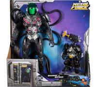 DC Comics, Metal Force Brainiac vs. Batman - Paquete de figuras de acción, Brainiac extragrande de 12 pulgadas, figura exclusiva de Batman de 4 pulgadas, incluye tarjeta de personaje, juguetes para