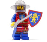 Juego de figuras de caballero de Lego: caballero de león #1 con espada, escudo y casco de caballero - Un complemento ideal para cualquier castillo y otros juegos de bloques de sujeción medievales