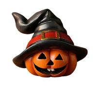 Juego de figuras de Halloween - Spooky Halloween | Pumpkin With Witch Hat, Halloweenn Decorations Holiday Table Centerpieces For Indoor Outdoor Fall Fireplace Desk Bookshelf Garden Yard Party